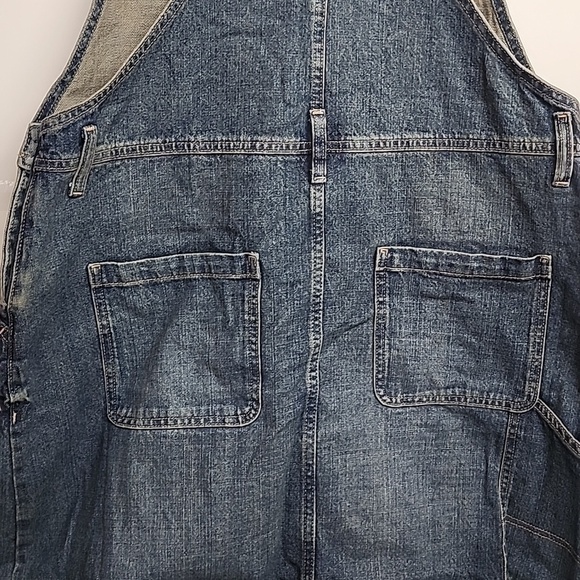 Cotton On Logan Blue Denim Overall Dress w/Front Slit Sz 12US Country Minimalist - Picture 8 of 13
